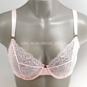 VS Designer Pink Very Sexy Unlined Demi Bra